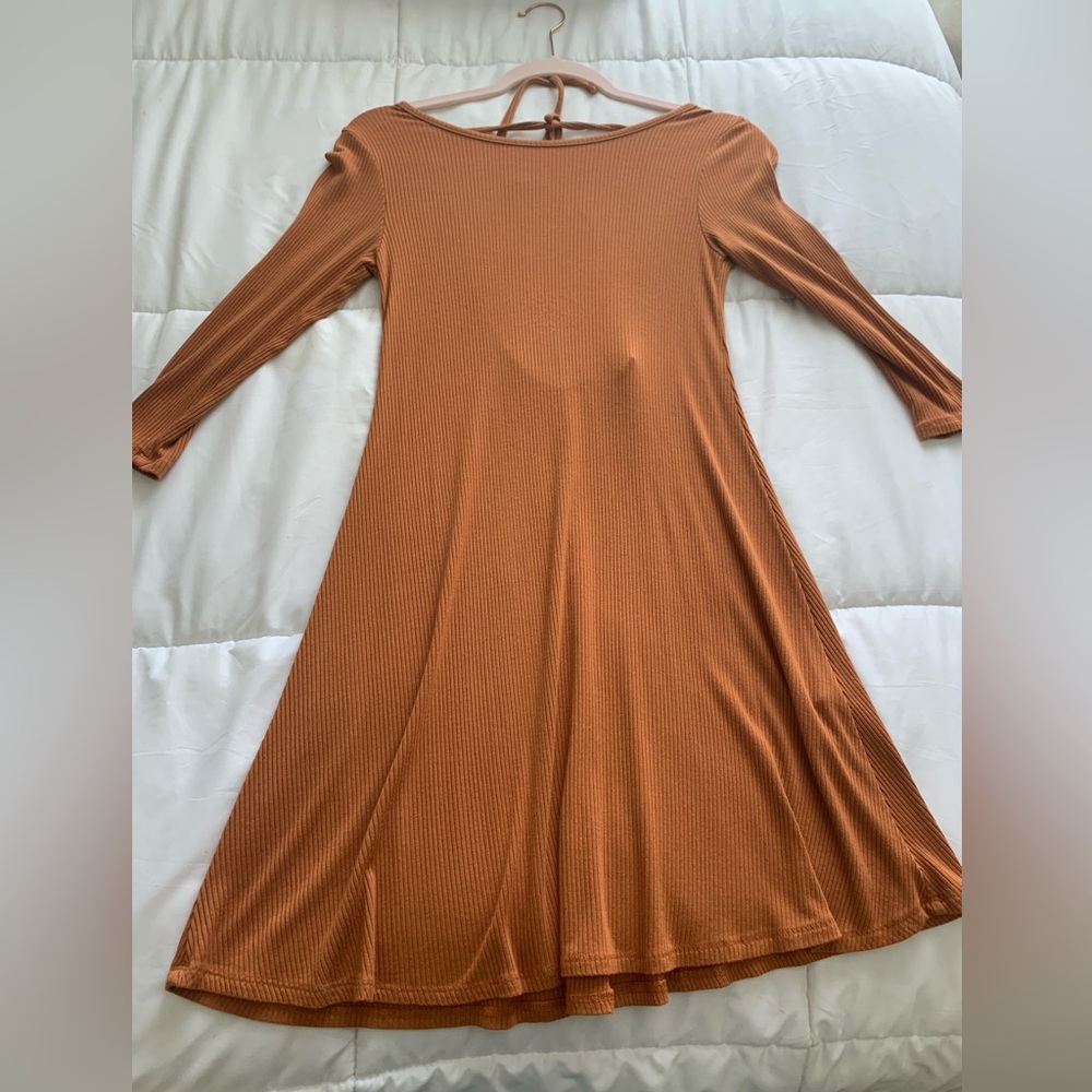 Forever 21 Long Sleeve Open Back Dress